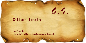 Odler Imola névjegykártya